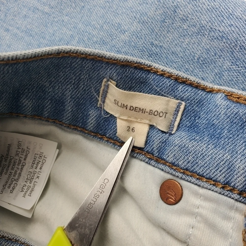 Madewell Women Jean Slim-Denim‎ Boot Size 26